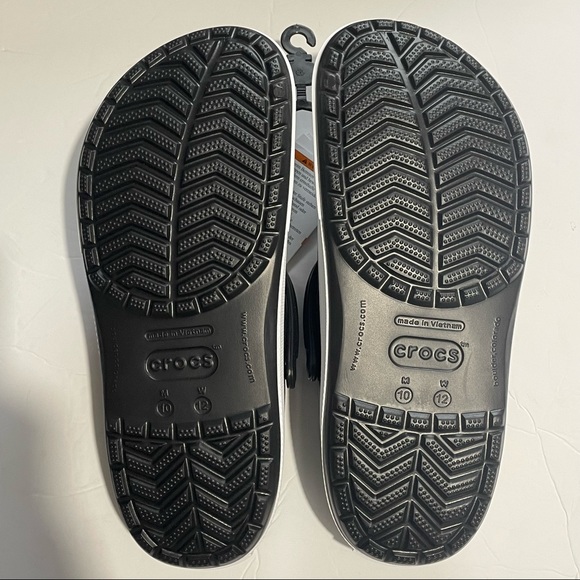 **LAST CHANCE- Crocband II Clog - Men's Sz 10/Women's Sz 12 Black & White - Picture 3 of 5